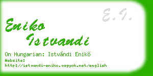 eniko istvandi business card